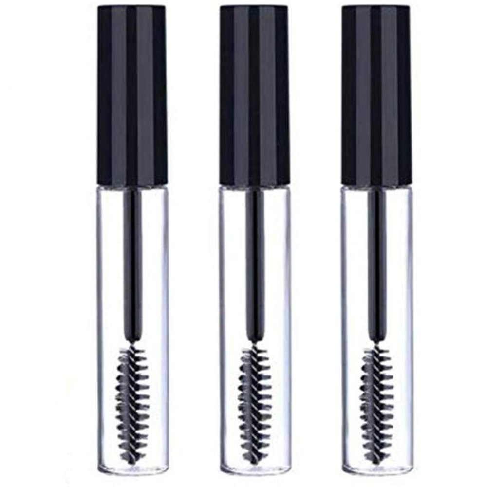Sinen 3pcs 10ml Empty Mascara Tube Wand Eyelash Cream Container Bottle with 3 Ru